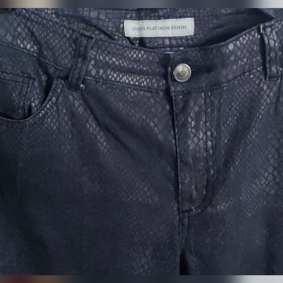 Platinum Chico's stretch denim jeans 1.5 R (12) - Picture 2 of 6